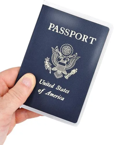 Miniatura 4 de Paquete de 5 fundas protectoras para pasaporte, funda protectora de vinilo de plástico transparente para tarjetas de identificación
