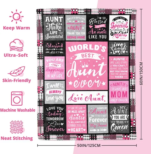 Miniatura 7 de Regalos de Navidad y cumpleaños para tías – Regalo para tía de sobrina y sobrino – Regalos para la mejor tía de todos los tiempos – Ideas de regalo