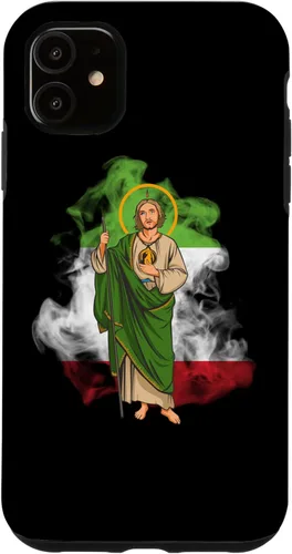 Miniatura 7 de Funda para iPhone 14 San Judas Tadeo con Bandera de México