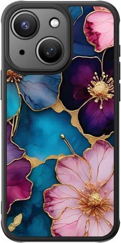 Miniatura 21 de FUNMIKO Funda para iPhone 16 Plus, carga inalámbrica y protección de grado militar, diseño floral moderno para mujeres y niñas, funda antideslizante