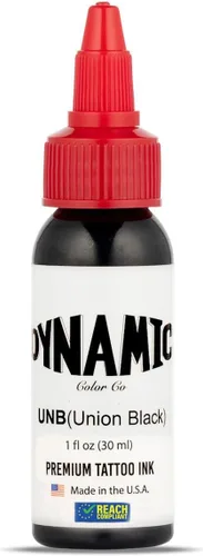Dynamic Color Co - Tinta de tatuaje negra de la Unión, 1 oz Reach cumple con la normativa europea - Negro superior