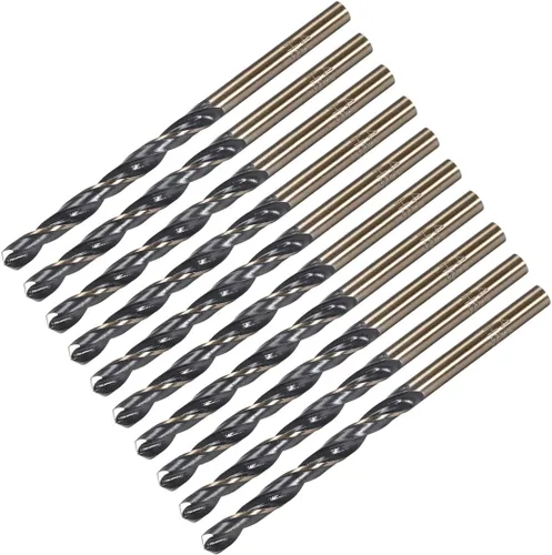 Miniatura 8 de uxcell Brocas helicoidales de vástago recto, 0.098 in, acero de alta velocidad, 4341 con vástago de 0.098 in, 10 piezas para aleación de acero