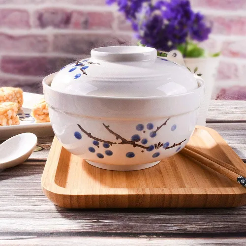 Miniatura 3 de Tazones de ramen con tapa, estilo japonés, de 27.5 onzas, tazón grande de fideos instantáneos para sopa, arroz y gachas de avena, microondas, horno