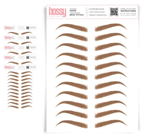 Miniatura 75 de 5 paquetes de tatuajes temporales para cejas, adhesivos impermeables para cejas, tatuajes falsos para el cabello tipo pelar de transferencia
