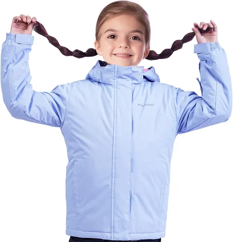 Miniatura 17 de Chaqueta de esquí impermeable para niñas, chaqueta de snowboard para exteriores, resistente al viento, con forro polar, abrigo de nieve cálido