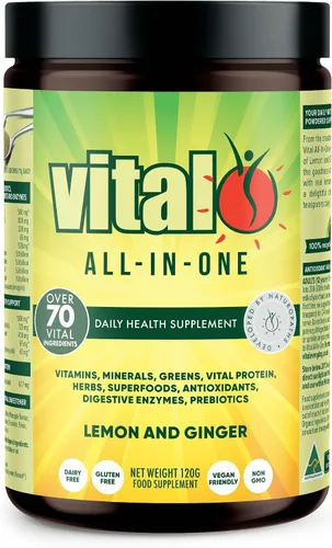 Miniatura 7 de Vital Suplemento diario de salud todo en uno – Vital Supergreens en polvo, superalimento verde con probióticos y apoyo energético natural con frutas