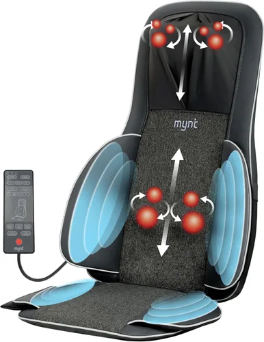 Mynt Elegible para FSA Aprobado por HSA Masajeador Shiatsu de Cuello y Espalda para Silla con 10 Nodos de Amasamiento Profundo, Masaje de Espalda 2D