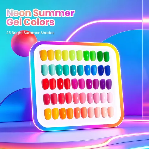 Miniatura 60 de Beetles - Kit de esmalte de uñas de gel con luz UV – 80 piezas de encantamiento de color, kit de uñas de gel de 55 colores con capa base de todo