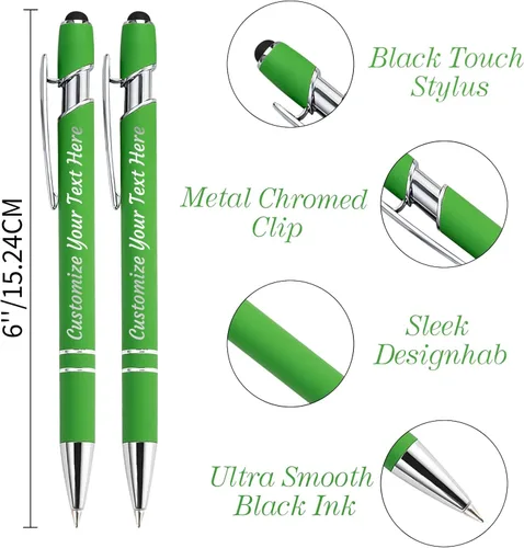 Miniatura 2 de Bolígrafos personalizados con grabado de nombre personalizado, bolígrafos de punta de lápiz con punta de lápiz personalizada, bolígrafos de Azul