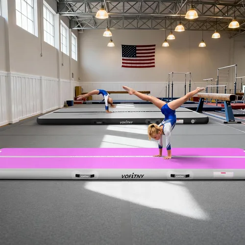 Miniatura 4 de VOFiTNY Colchoneta de gimnasia multiusos de 6.6/10/13/16/20 pies, resistente e inflable, para el hogar y el gimnasio