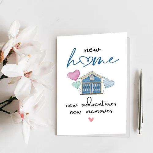 Miniatura 6 de Qiliji Nueva tarjeta de casa, tarjeta de inauguración de la casa, felicitaciones por su casa tarjetas, tarjetas de apartamento, nuevas aventuras