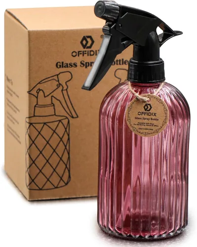 Miniatura 9 de OFFIDIX Regadera de vidrio, botellas de spray manuales, botella de spray de 13.5oz/0.4L con boquilla ajustable para jardinería interior y exterior