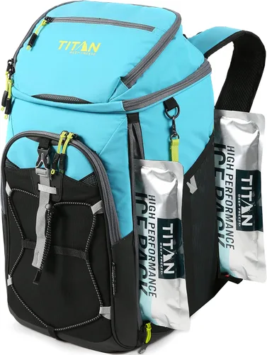 Miniatura 12 de La hielera Titan Deep Freeze Ice Wall mochila con bolsa para 30 latas y paquetes de hielo Piel de tiburón.