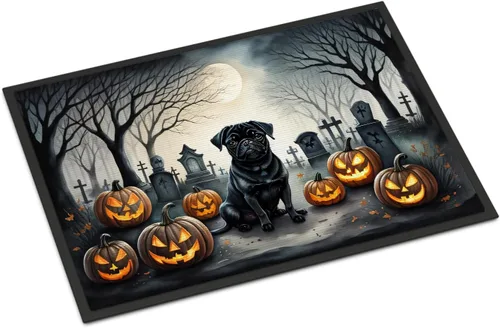 Miniatura 28 de Caroline's Treasures DAC2011MAT - Felpudo de Halloween espeluznante con diseño de Beagle, de 18 x 27 pulgadas, para interiores y exteriores