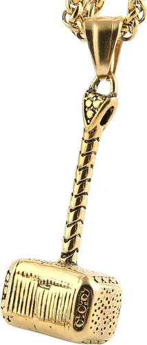 Miniatura 4 de HZMAN Dije para collar del Martillo de Thor, para hombre o mujer, cadena de 24 pulgadas
