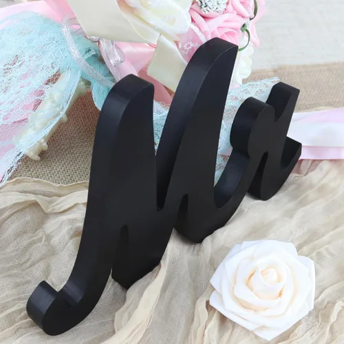 Miniatura 8 de Señales de Señor y Señora para decoración de mesa, letras de madera independientes para accesorios de fotos, decoración rústica de boda, regalo