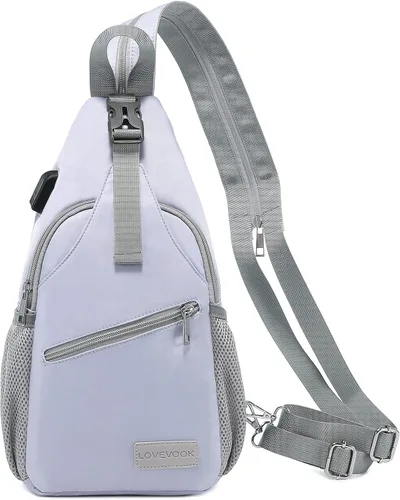 Miniatura 7 de LOVEVOOK - Mochila de bandolera para mujeres, casual, de nylon, para viajes, al hombro, mochila de senderismo Casual Daypack, Nylon, Travel, Negro