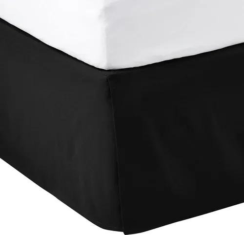 Miniatura 21 de Amazon Basics Falda de cama ligera plisada suave, lavable a máquina, tamaño King, color blanco hueso, sólido Blanco roto