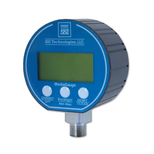 Miniatura 6 de Serie MG1-9V - MG1-3000-A-9V-R, manómetro digital de 2.5 pulgadas con pantalla LCD, presión de funcionamiento de 3000 PSIG, funciona con pilas, 9 V