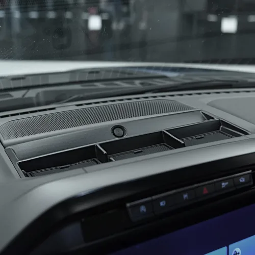 Miniatura 6 de auovo Bandeja organizadora de tablero para Ford F150 2021 2022 2023 consola central Accesorios para tablero de automóvil, soporte para teléfono