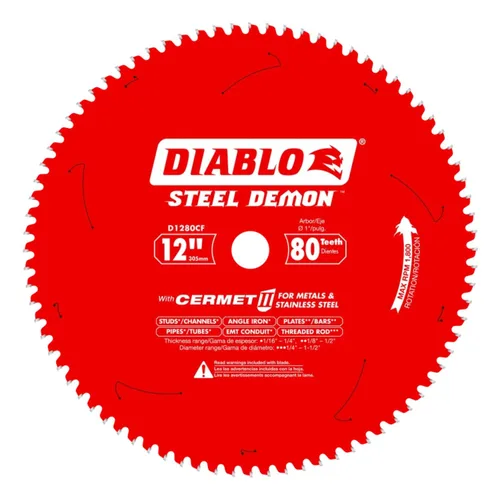 Miniatura 14 de Diablo Hoja de sierra para corte de metal Steel Demon Cermet II de acero de 8 pulgadas x 42 dientes – Vida útil hasta 25 veces más larga, cortes 10