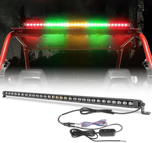 Miniatura 14 de OFFROADTOWN Barra de luz LED de persecución de 20 pulgadas, luces traseras UTV, luz intermitente de seguridad con luz intermitente de freno