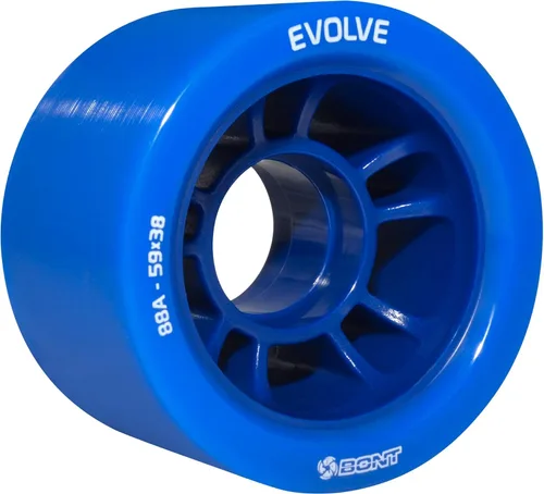 Miniatura 2 de Bont Skates - Evolve Roller Derby Skate Wheel - Indoor Roller Skate Wheels - Rollerskate Wheels Azul 88A - Paquete de 4