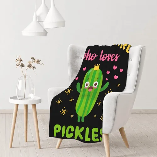 Miniatura 4 de La manta de Pickles es súper suave y cálida, la manta de franela ligera es para uso en todas las estaciones, una gran opción para regalos de 50 x 40
