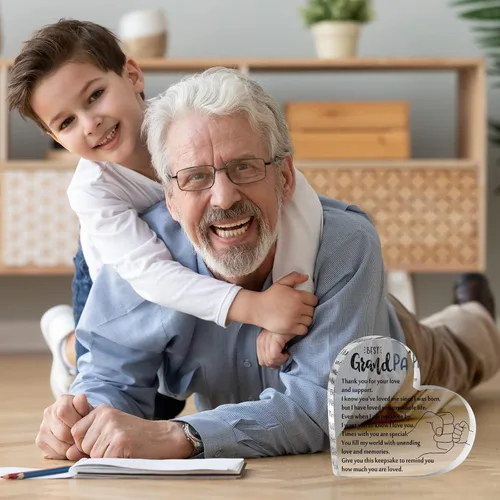 Miniatura 5 de Tatuo Regalos de cumpleaños para el día del padre para el abuelo de parte de los nietos, recuerdo de acrílico para abuelo, agradecimiento