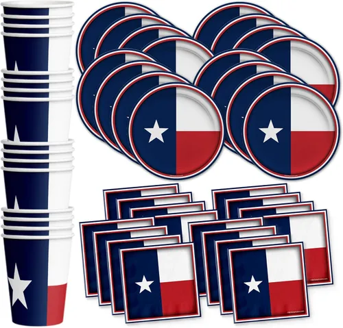 Miniatura 11 de Platos de papel del 4 de julio, juegos de platos desechables del 4 de julio, suministros para fiestas patrióticas de bandera estadounidense, platos