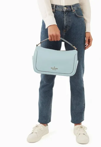 Miniatura 2 de Kate Spade Smoosh - Bolso bandolera con cremallera superior de cuero azul brillante, Azul Patchwork
