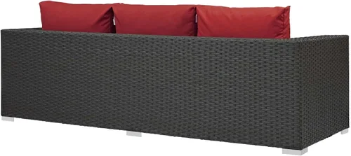 Miniatura 3 de Modway - Sillón para exteriores lonas rojas