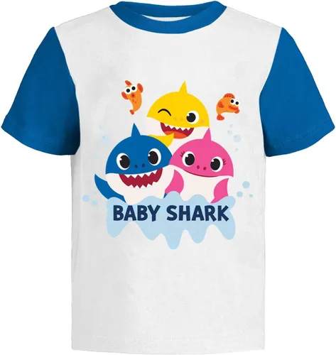 Miniatura 7 de Nickelodeon Baby Shark - Camiseta gráfica para niños pequeños (paquete de 3) con camiseta de personaje familiar de mamá y papá, trajes para niños