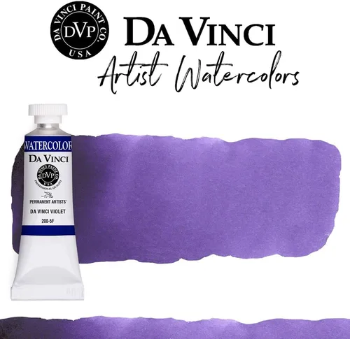 Miniatura 317 de DA VINCI PAINTS Pintura Acuarela Profesional para Artistas, Alizarin Crimson (Quinacridone), 37ml Índigo