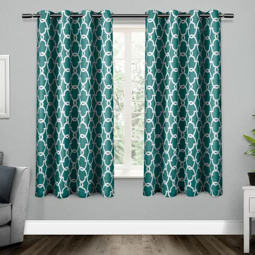 Miniatura 17 de Exclusive Home Gates panel de cortinas en par para ventana, con arandelas en la parte superior, para oscurecimiento de habitación, tejidas
