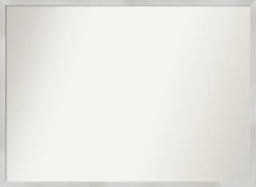 Miniatura 221 de Amanti Art Espejo de baño plateado para sobre el fregadero, 33 x 45 pulgadas, espejo de tocador rectangular blanco plateado y plateado, marco