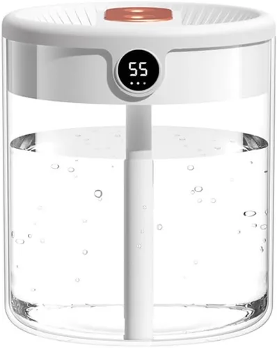 Miniatura 9 de Humidificador, humidificador de escritorio personal USB de 2L con luz nocturna, boquilla doble, humidificador de aire silencioso para el hogar