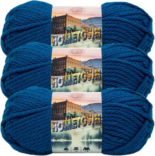 Miniatura 48 de Lion Brand Yarn Hometown - Ovillo de lana súper voluminoso para tejer, ganchillo y manualidades, 1 unidad, Phoenix Azalea