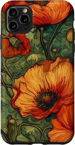Miniatura 13 de iPhone 16 Floral Van Gogh Style Poppy Flower Case