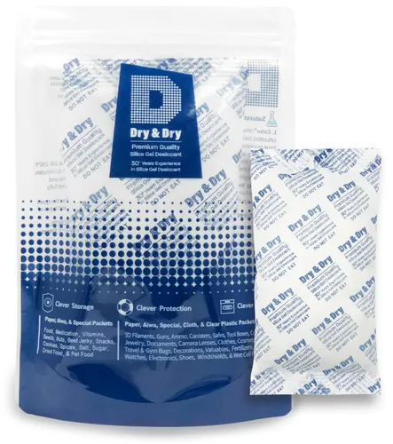 Miniatura 29 de Dry & Dry 0.04 oz [50 paquetes] Paquetes de gel de sílice desecantes, paquetes de sílice - Paquetes de gel de sílice recargable, paquetes