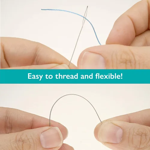 Miniatura 6 de The Beadsmith Basic Elements - Agujas plegables de 2.5 pulgadas de largo, alambre trenzado flexible, ojo grande, fácil de enhebrar, 4 agujas