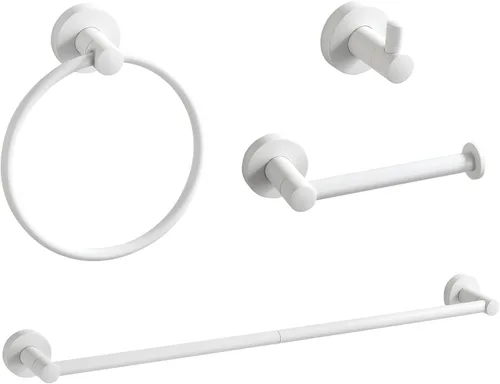 Miniatura 15 de BGL Juego de accesorios de baño de níquel cepillado, 4 piezas, toallero de baño de 24 pulgadas, juego de accesorios de baño ajustables