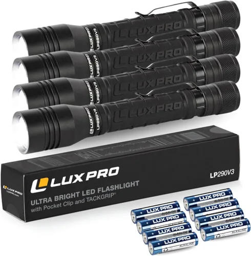 Miniatura 10 de LUXPRO LP290V3 Linterna LED - Brillante 300 lúmenes con 3 modos de luz - Aluminio de grado aeronáutico con protección impermeable IPX4 y TackGrip