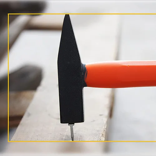 Miniatura 8 de Martillo de pein cruzado Martillo de herrero de 12 pulgadas, acero de alto carbono, cabeza oblicua cuadrada, martillo de reparación de electricista