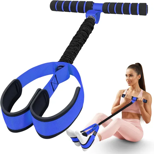 Miniatura 9 de Bandas de resistencia de pedal con asas, bandas de ejercicio mejoradas para mujeres para entrenamiento de cuerpo completo, núcleo, ABS, piernas
