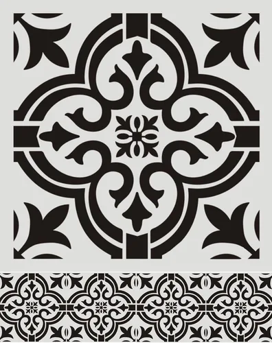 FOUR-C - Plantillas para pintura floral, para suelo, pared, azulejos, tela, muebles, madera, suministros de arte y manualidades, plantilla de