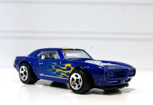 Miniatura 3 de Hot Wheels 2018 Vehículo fundido Hw Flames - Custom '67 Pontiac Firebird (azul oscuro)