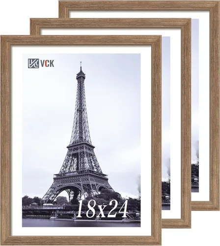 Miniatura 253 de VCK Marcos para póster de madera maciza de 22.375 x 34 pulgadas, marco de fotos A1 negro con montaje en pared, paquete de 3