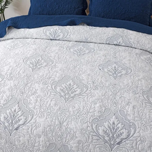 Miniatura 171 de HoneiLife - Juego de colcha de tamaño Queen, juego de ropa de cama de pana bordada de 3 piezas, colcha de lujo, ligera, cálida, para todas las Pana