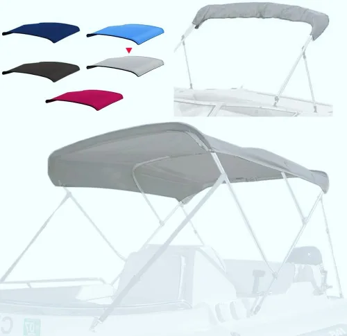 Miniatura 10 de 4 Bow Marine Grade Bimini Top Replacement Cover, Heavy-Duty Waterproof and UV-Proof Boat Canopy, Fade and Crack Resistant Easy Install Zipper